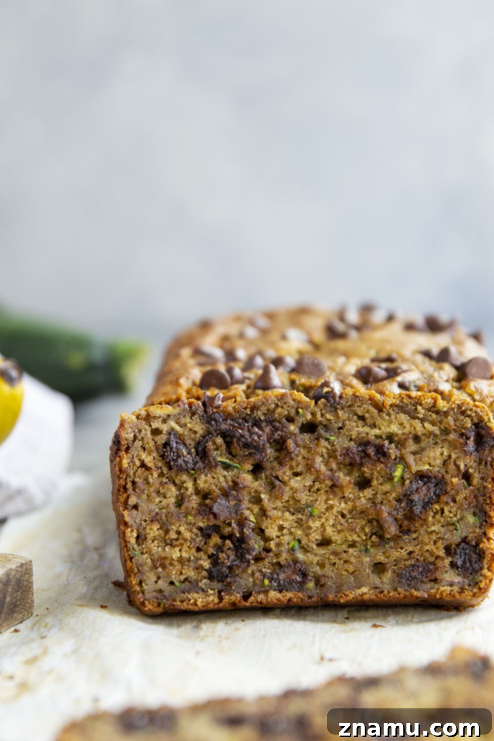 Espresso Infused Banana Zucchini Bread 2 Espresso Banana Zucchini Bread with a rich, dark color and subtle espresso notes.