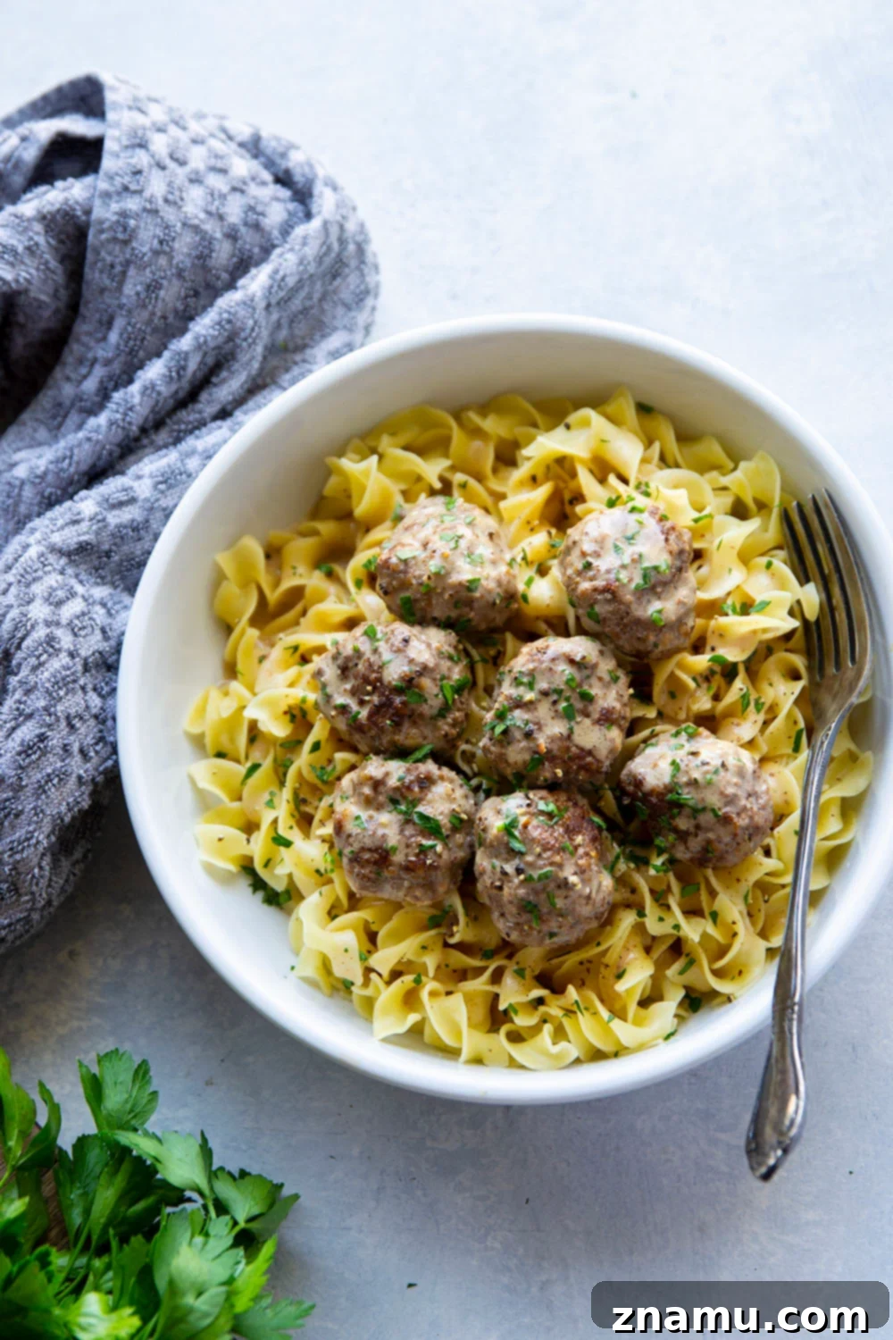 Instant Pot Swedish Meatballs: A Cozy Classic 6 A serving of Instant Pot Swedish meatballs with a creamy sauce and fresh parsley garnish.