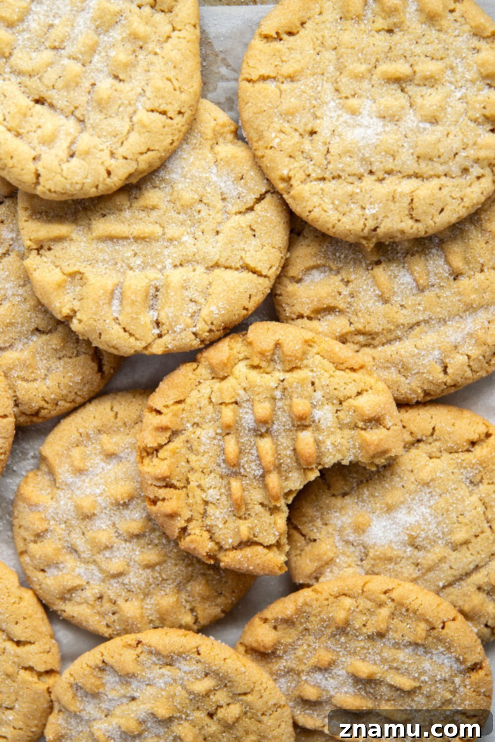Golden Peanut Butter Crisps 2 These crispy peanut butter cookies feature perfectly crisp edges with soft centers and have an unbeatable nostalgic taste!