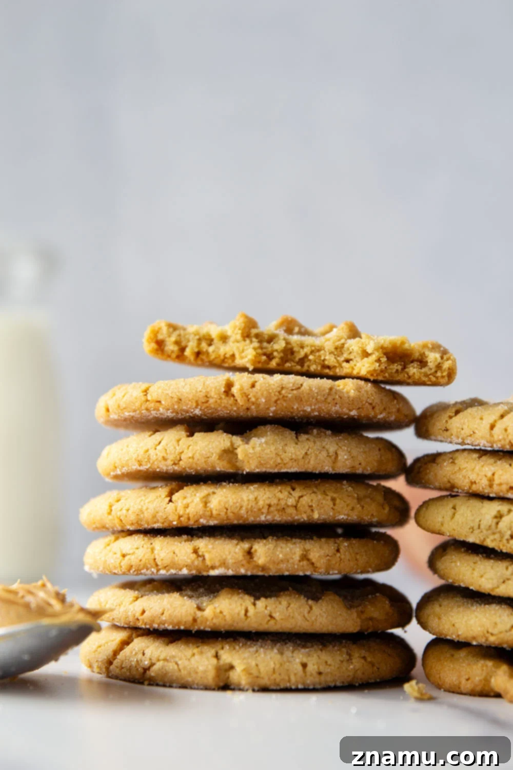 Golden Peanut Butter Crisps 4 These crispy peanut butter cookies feature perfectly crisp edges with soft centers and have an unbeatable nostalgic taste!