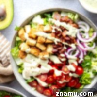 Creamy Avocado Ranch BLT Salad 8 BLT Salad with Avocado Ranch Dressing