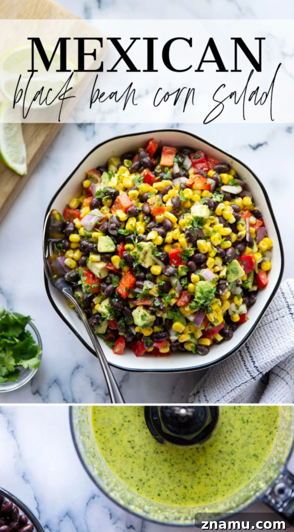 Vibrant Black Bean Corn Fiesta with Jalapeño Zing 7 Beautifully arranged serving of Mexican Black Bean Corn Salad, perfect for sharing.