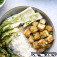 Savory Miso Tofu with Crisp Bok Choy 8 This miso baked tofu features tofu cubes marinated in a flavorful miso sauce and roasted alongside tender bok choy on one sheet pan. Serve this tofu and bok choy over hot rice with lots of sesame seeds and scallions!