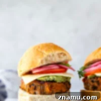 Zesty Southwest Sweet Potato Black Bean Burgers 8 Perfectly hearty and loaded with southwest-style spices and creamy avocado, these sweet potato black bean burgers are so easy to make and amazing stuffed between a bun with all your favorite burger toppings.