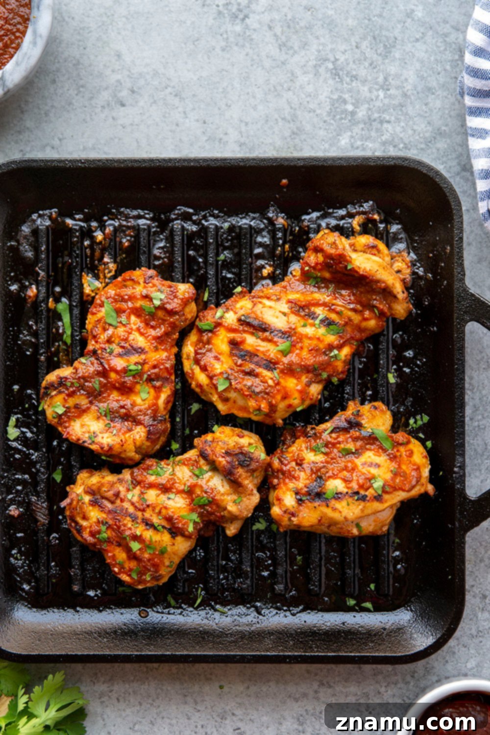Smoky Chipotle Grilled Chicken Thighs 5 Ingredients for chipotle chicken marinade.
