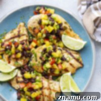 Pineapple Grilled Chicken with Fresh Black Bean Salsa 8 A small image of the pineapple grilled chicken with black bean salsa.