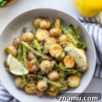 Bright Lemon Roasted Asparagus and Potatoes 8 Lemon Roasted Potatoes and Asparagus, a perfect spring side dish.