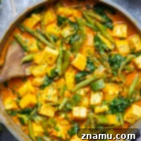 Fresh Summer Tofu Red Curry 8 Thumbnail image of Tofu Red Curry with Summer Vegetables.