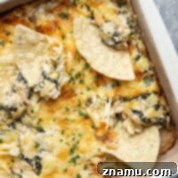 Sweet Caramelized Onion & Spinach Artichoke Bake 8 Baked Spinach Artichoke Dip