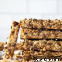 Soft and chewy peanut butter chocolate granola bars are fast to mix up and make a filling grab-and-go snack or breakfast!