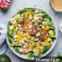 Asian Salmon Salad with Spicy Ginger Dressing