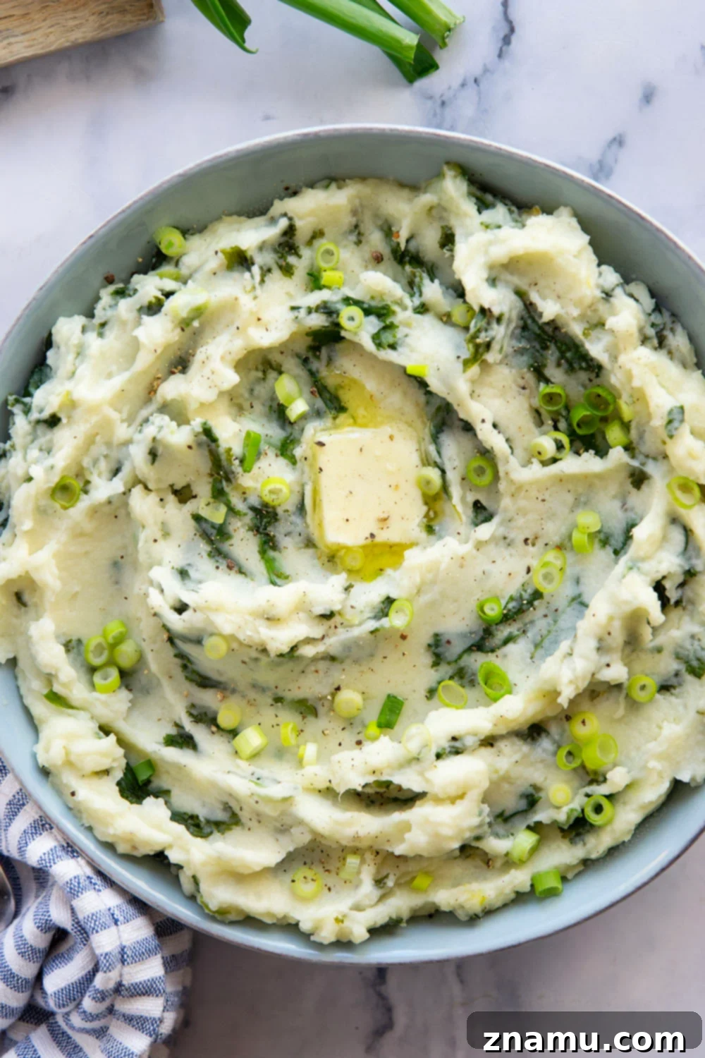 Quick Instant Pot Colcannon 6 This instant pot colcannon is made entirely in the instant pot in minutes and features perfectly fluffy mashed potatoes with buttery sauteed greens.