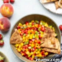 Cinnamon Sugar Crisps with Fresh Fruit Dip 8 Delicious Fruit Salsa with Homemade Cinnamon Chips