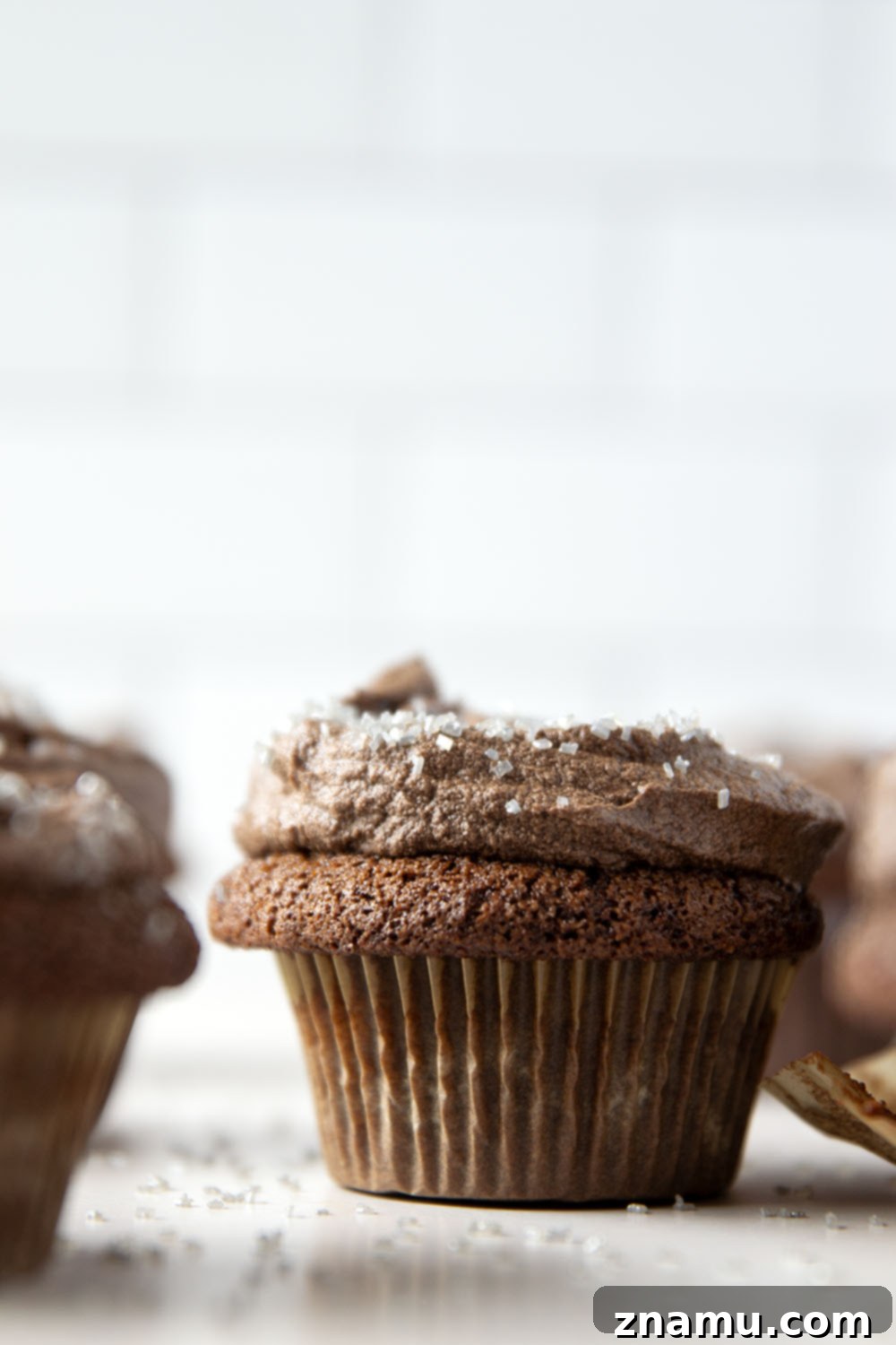 Decadent Gluten-Free Chocolate Cupcakes 2 Decadent gluten-free chocolate cupcakes with silky whipped ganache, perfect for any occasion.