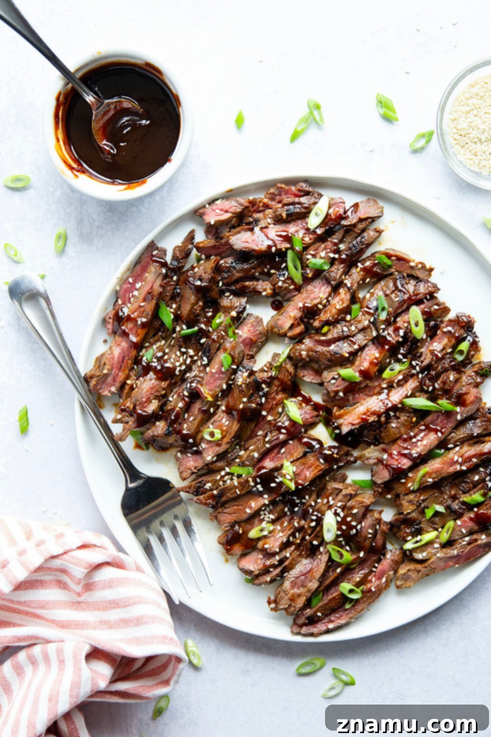 Spicy Gochujang Grilled Skirt Steak 4 Marinated in a spicy gochujang sauce and grilled to smoky perfection, this grilled gochujang skirt steak can be prepped ahead of time and is always a popular meat for cookouts!