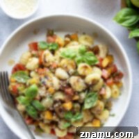 Golden-Crisp Bruschetta Gnocchi with Nutty Brown Butter 8 This bruschetta gnocchi features crispy pan-fried gnocchi topped with a fresh tomato bruschetta topping and a few drizzles of nutty browned butter.