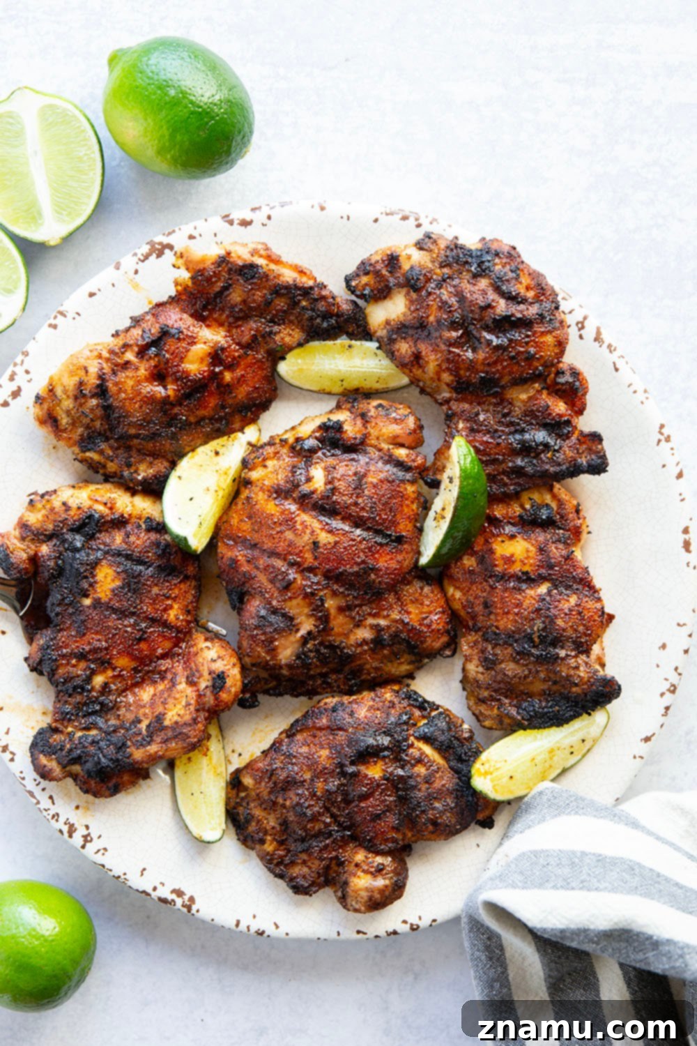 Vibrant Chili Lime Grilled Chicken 5 A homemade chili lime spice rub coats every inch of this juicy grilled chili lime chicken that's quick to throw together and is always a hit at cookouts.