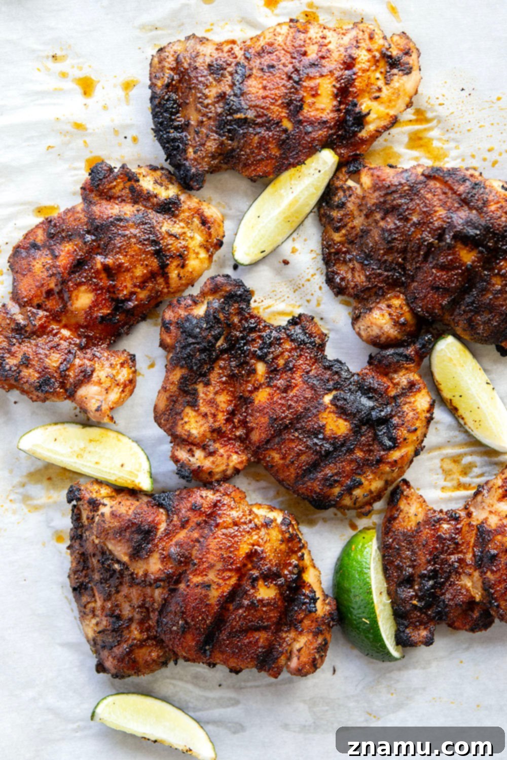 Vibrant Chili Lime Grilled Chicken 6 A homemade chili lime spice rub coats every inch of this juicy grilled chili lime chicken that's quick to throw together and is always a hit at cookouts.