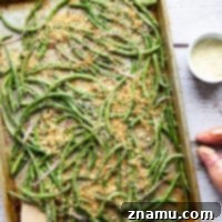 These browned butter green beans are packed with flavor thanks to a nutty browned butter sauce and lots of garlicky breadcrumbs sprinkled on top.