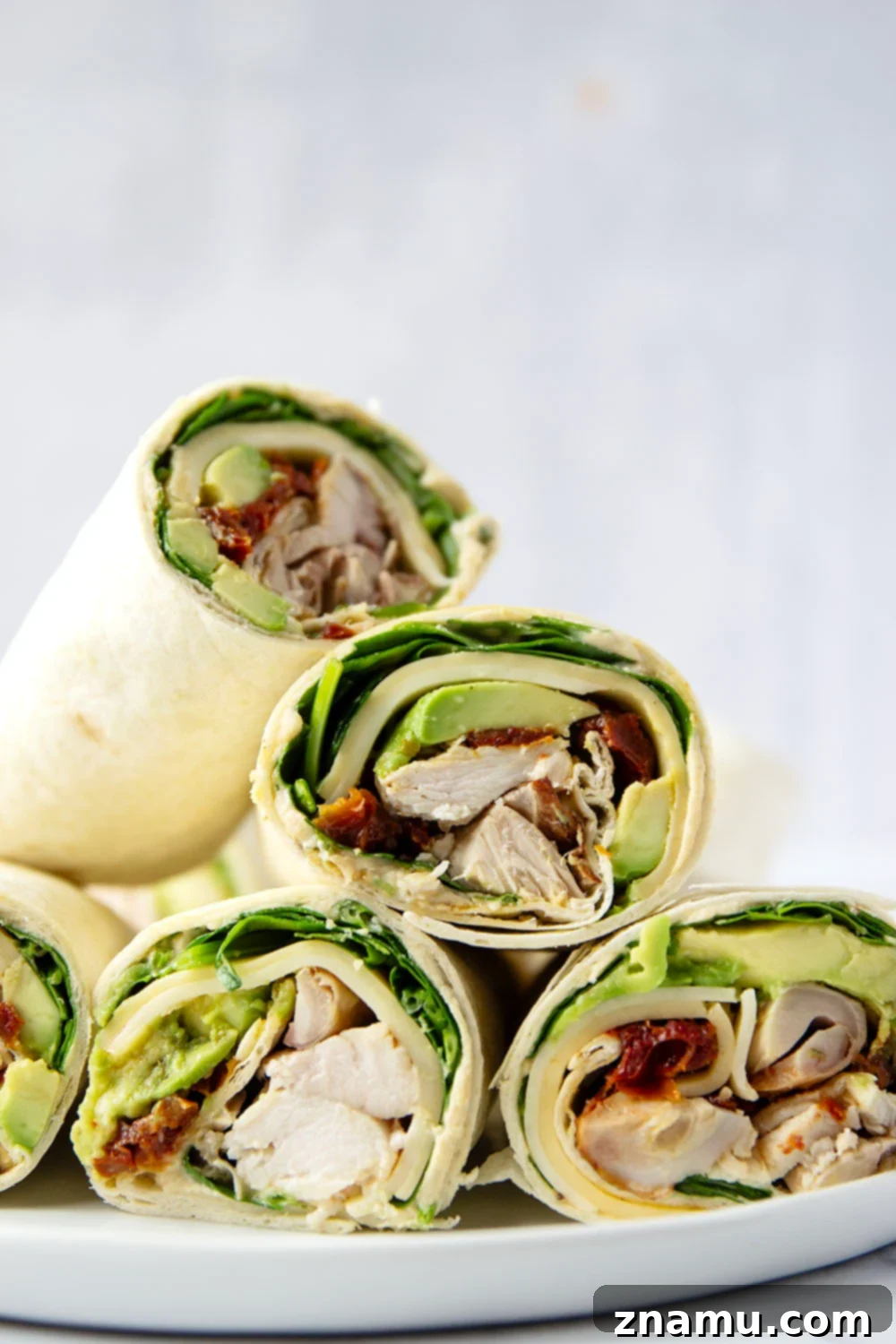 Mediterranean Turkey Hummus Wrap with Sun-Dried Tomatoes 2 Flavorful turkey hummus wrap with sun-dried tomatoes, perfect for a quick and healthy meal.