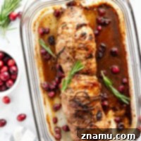 Goat Cheese Cranberry Stuffed Pork Loin recipe image