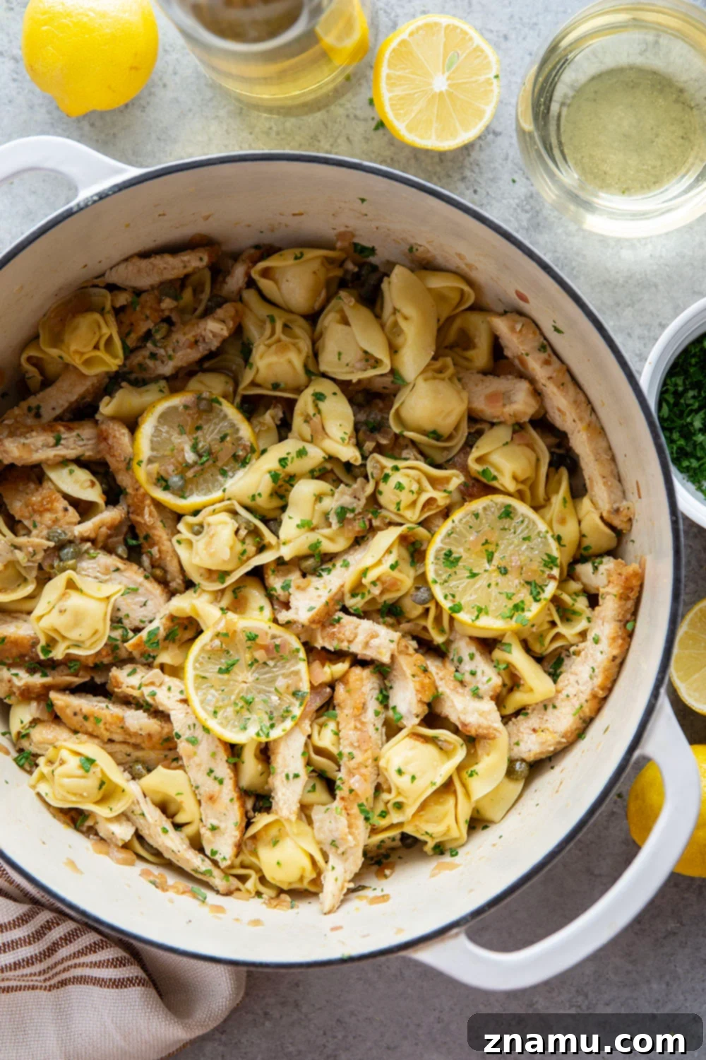 Lemon Caper Chicken Tortellini 5 Expertly sliced chicken breast ready to be pounded into thin cutlets for piccata.