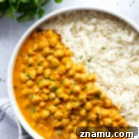 Instant Pot Butter Chickpeas, a creamy and spiced vegetarian curry.