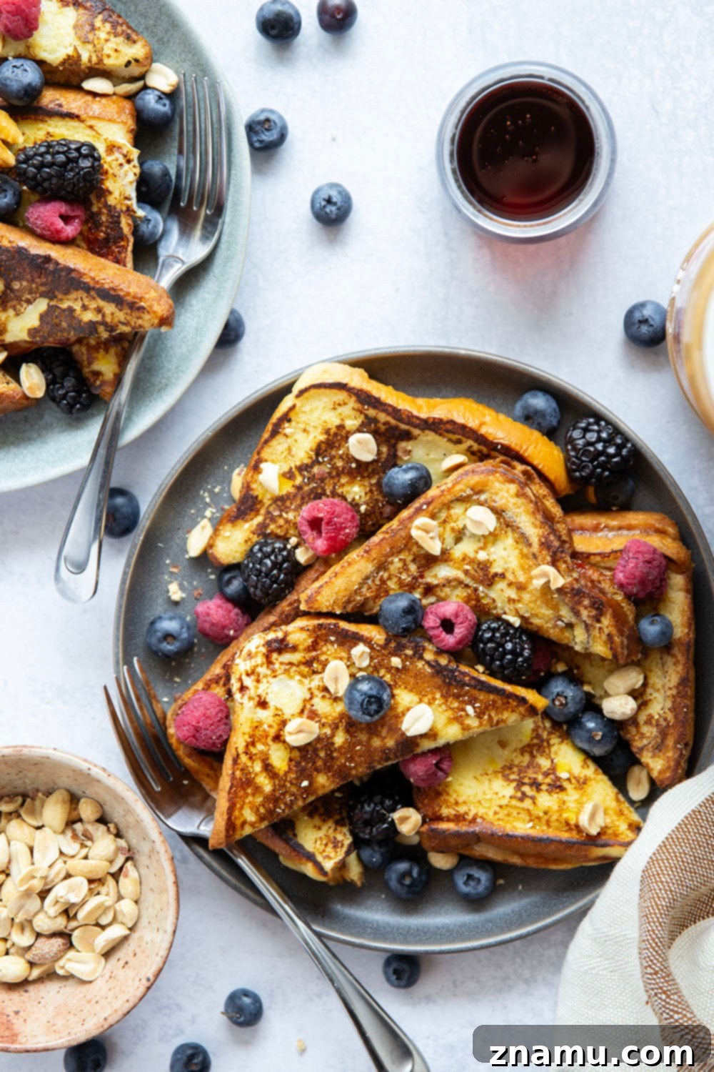 PB&J French Toast Indulgence 3 Stuffed with creamy peanut butter and sweet fruit jam, this peanut butter and jelly French toast is the best breakfast twist on a classic!