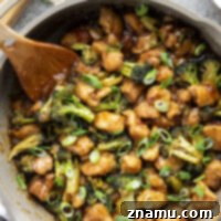 Sweet and Sticky Apricot Chicken with Broccoli 8 Perfectly crispy, packed with tender broccoli, and coated in a sweet and sticky apricot sauce, this apricot chicken is an easy one-pan dinner that's ready in only 40 minutes!