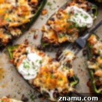 Zesty Chipotle Chicken Poblano Boats 8 these chicken stuffed poblano peppers are a