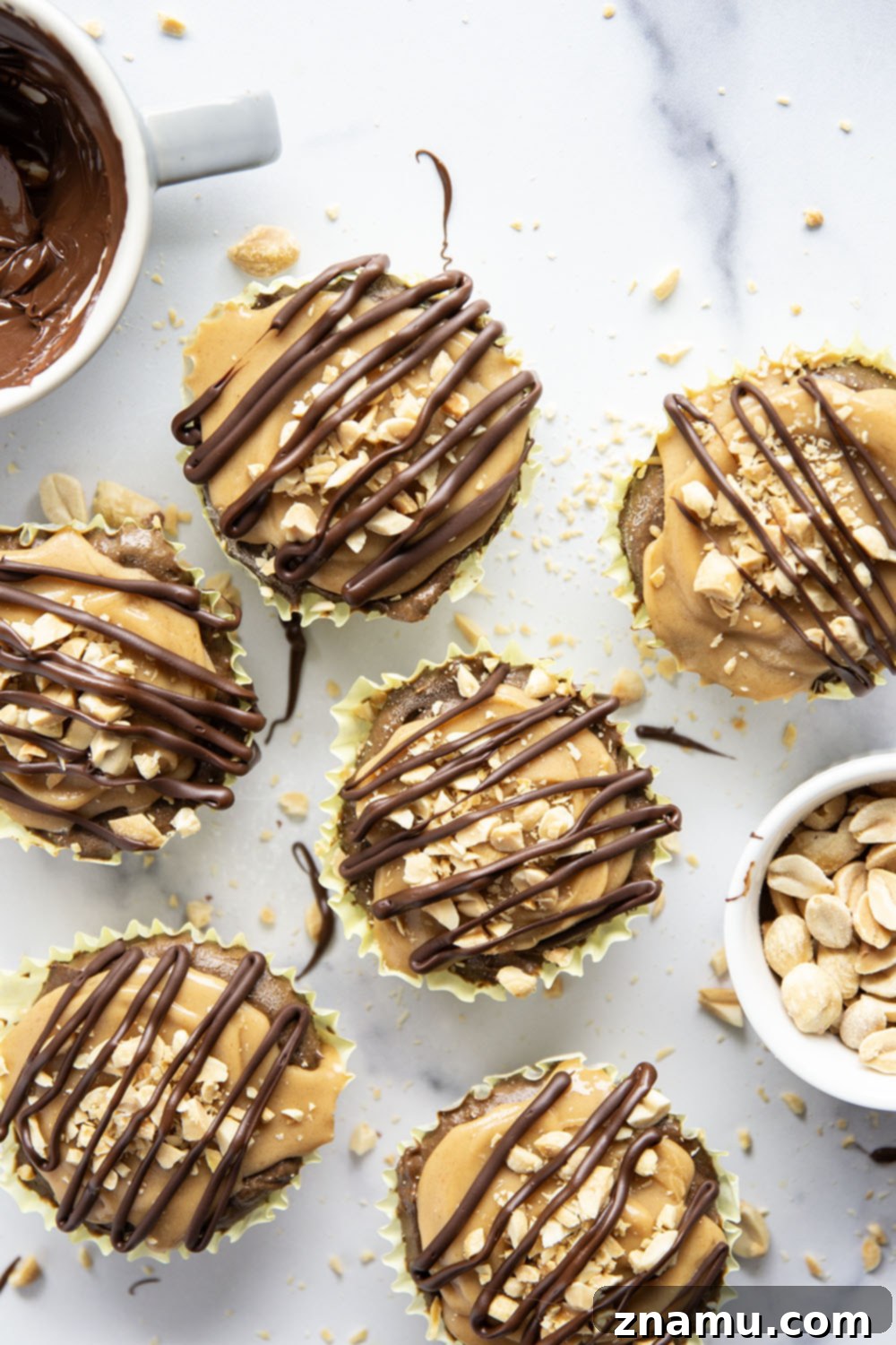 Irresistible High Protein Frozen Chocolate Mousse Cups 3 Close-up of High Protein Frozen Chocolate Mousse Cups showcasing the layered texture