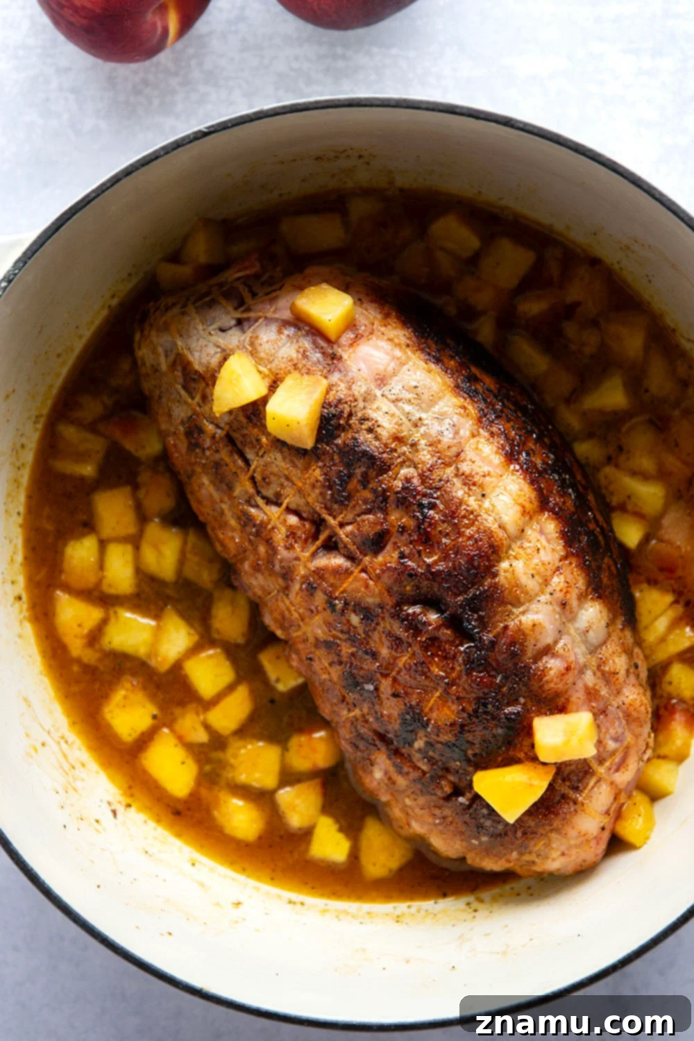 Sweet Heat Peach Pulled Pork 3 Slowly braised in sweet peaches and spicy hot honey, this peach hot honey pulled pork is fall-apart tender and makes one incredible sandwich!