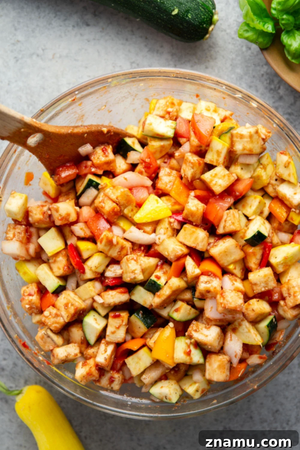 One-Pan Ratatouille Chicken Bake 3 Made entirely on one sheet pan and packed full of garden vegetables, this ratatouille chicken is ready in only 45 minutes and an easy summer weeknight meal.