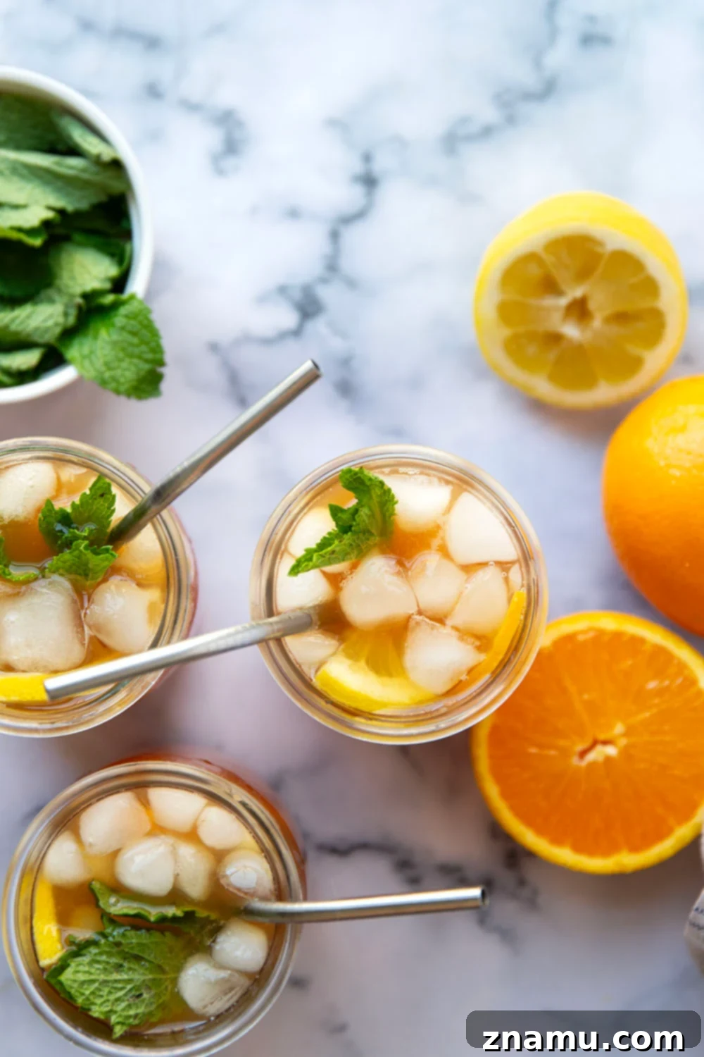 Tropical Sunshine Brew 2 Perfectly sweet and packed with tropical flavors, this tropical iced tea is so easy to make and always a refreshing treat!