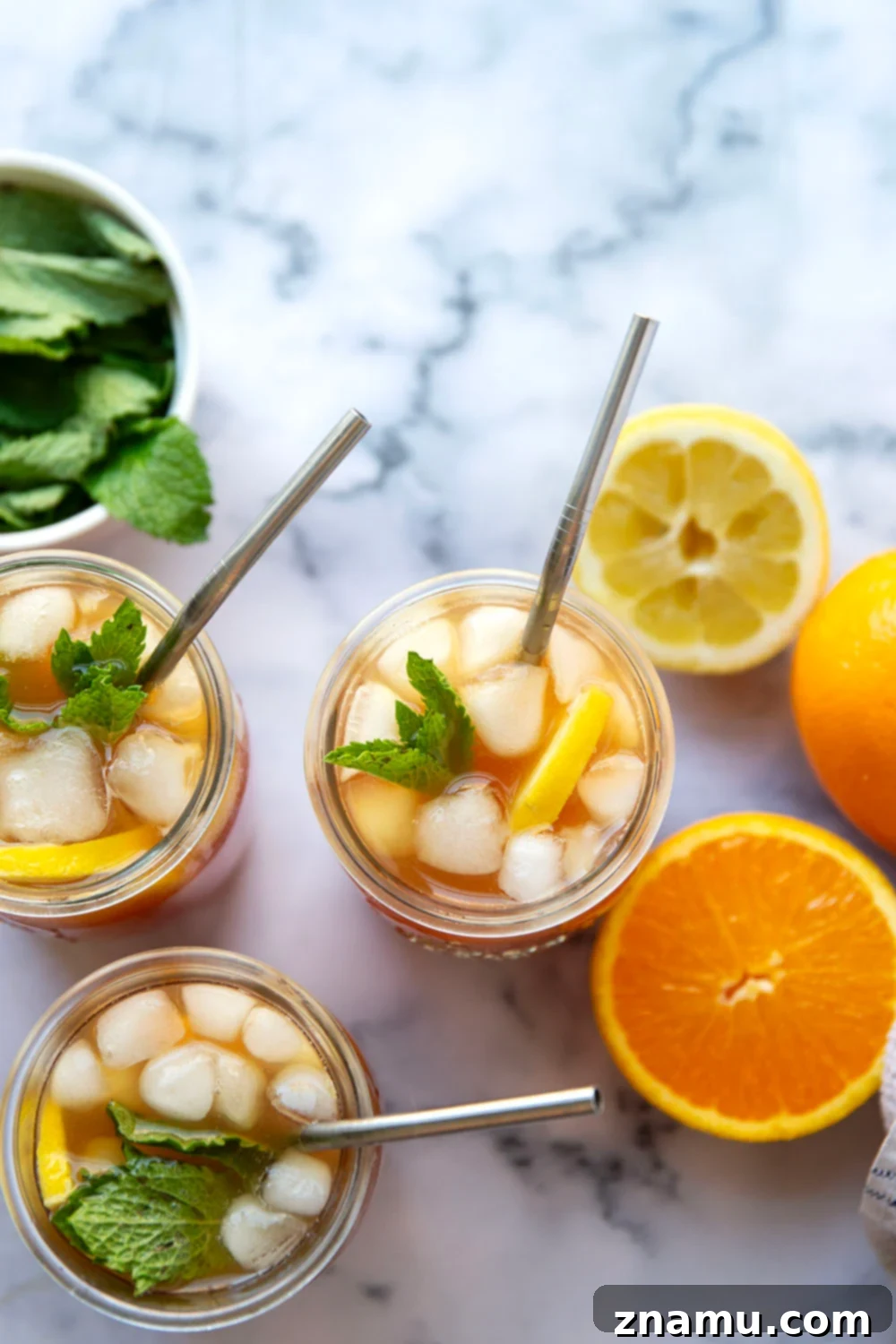 Tropical Sunshine Brew 6 Perfectly sweet and packed with tropical flavors, this tropical iced tea is so easy to make and always a refreshing treat!