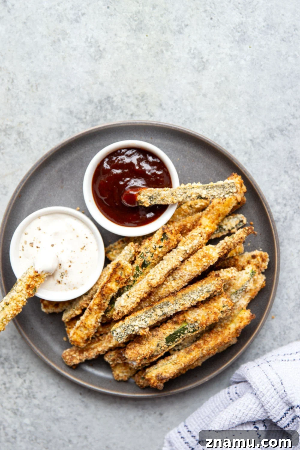 Golden Zucchini Sticks 4 Easy Homemade Zucchini Fries Prepared for Baking