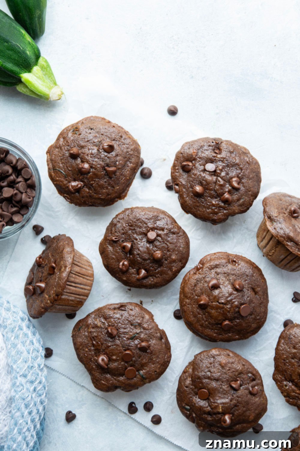 Decadent Double Chocolate Zucchini Muffins 4 Mixing the wet ingredients for moist Chocolate Zucchini Muffins