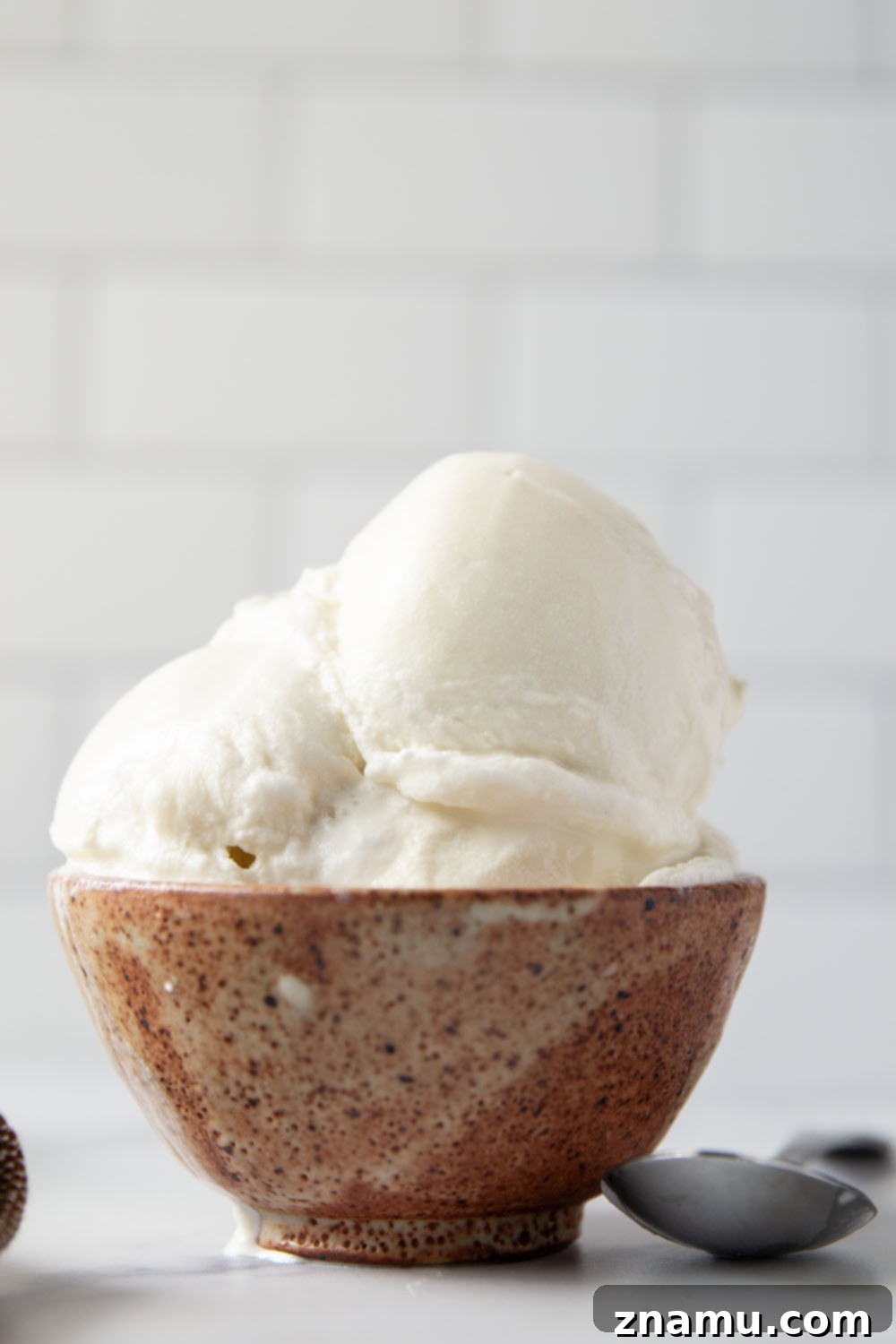 Decadent Homemade Vanilla Ice Cream 5 Smooth and creamy homemade vanilla ice cream that tastes better than any store-bought brand and only needs 4 basic ingredients! Load up this easy ice cream with all your favorite ice cream toppings.