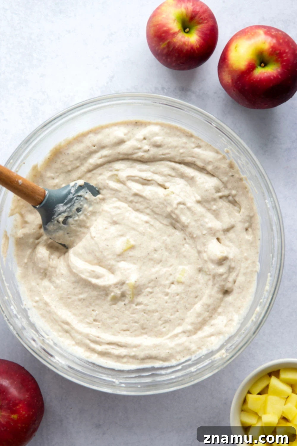 Fluffy Apple Ricotta Pancakes 3 These apple ricotta pancakes are the ultimate fall breakfast! Ricotta cheese gives them an incredible light and fluffy texture while sautéed apples and lots of spices give them the perfect touch of fall.