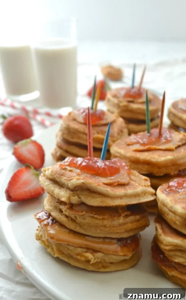 PBJ Pancake Stack Parfaits 6 PBJ Mini-Pancake Parfaits | wholeandheavenlyoven.com