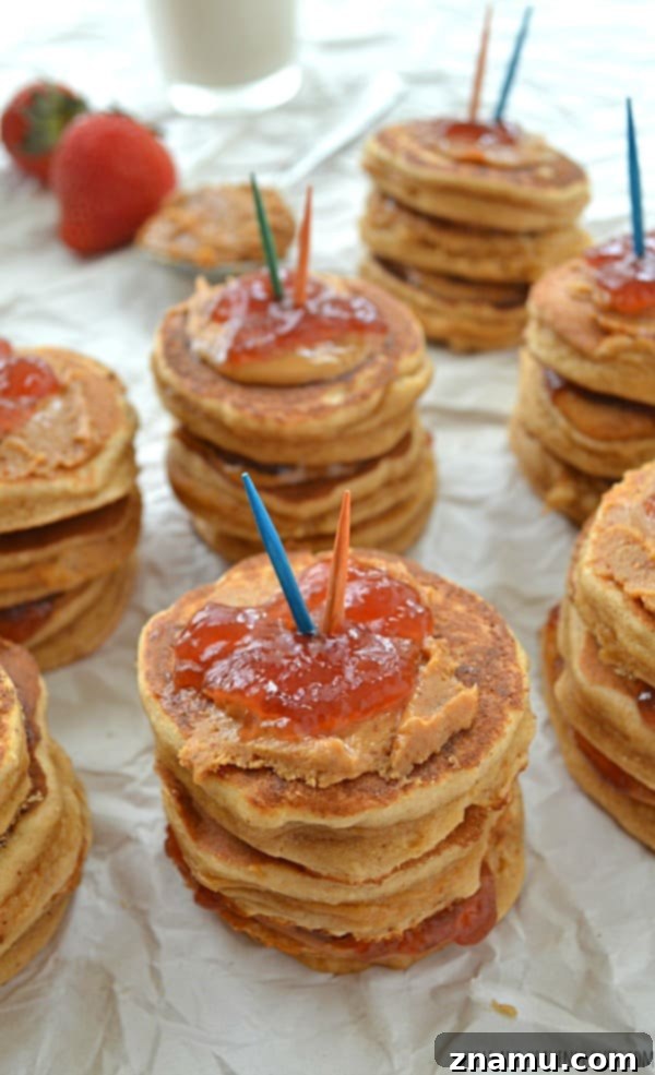 PBJ Pancake Stack Parfaits 7 PBJ Mini-Pancake Parfaits | wholeandheavenlyoven.com