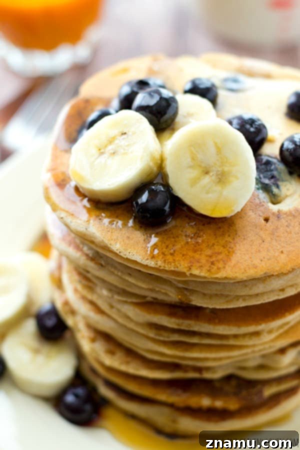 Fluffiest Ever Buttermilk Pancakes and Homemade Mix Recipe 3 These simple buttermilk pancakes have an unbelievably fluffy texture and are perfect for Sunday brunch! PLUS make your own homemade pancake mix for the pantry! @WholeHeavenly