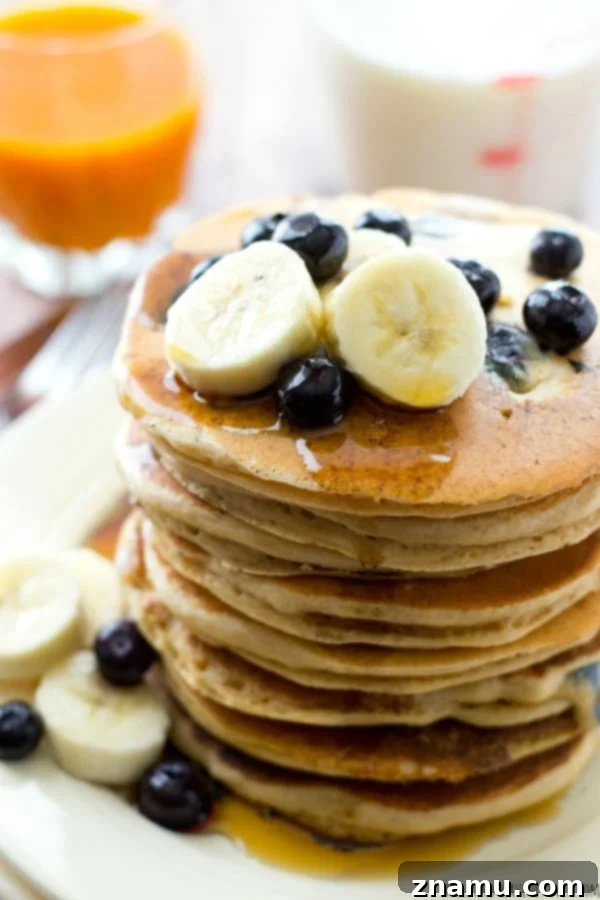 Fluffiest Ever Buttermilk Pancakes and Homemade Mix Recipe 4 These simple buttermilk pancakes have an unbelievably fluffy texture and are perfect for Sunday brunch! PLUS make your own homemade pancake mix for the pantry! @WholeHeavenly