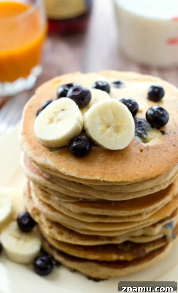 Fluffiest Ever Buttermilk Pancakes and Homemade Mix Recipe 5 These simple buttermilk pancakes have an unbelievably fluffy texture and are perfect for Sunday brunch! PLUS make your own homemade pancake mix for the pantry! @WholeHeavenly