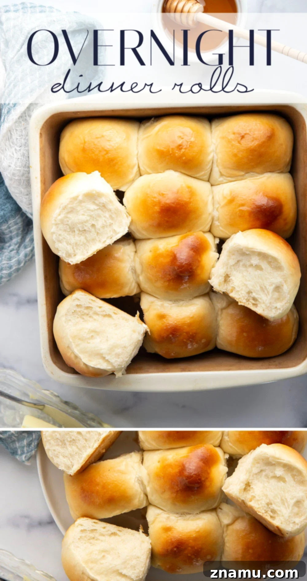 Wake Up & Bake Rolls 7 Perfect for any dinner, these pillow-soft overnight dinner rolls chill overnight in the refrigerator for easy baking the next day and their homemade flavor can't be beat!
