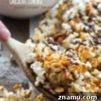 Chocolate Covered Peanut Caramel Popcorn