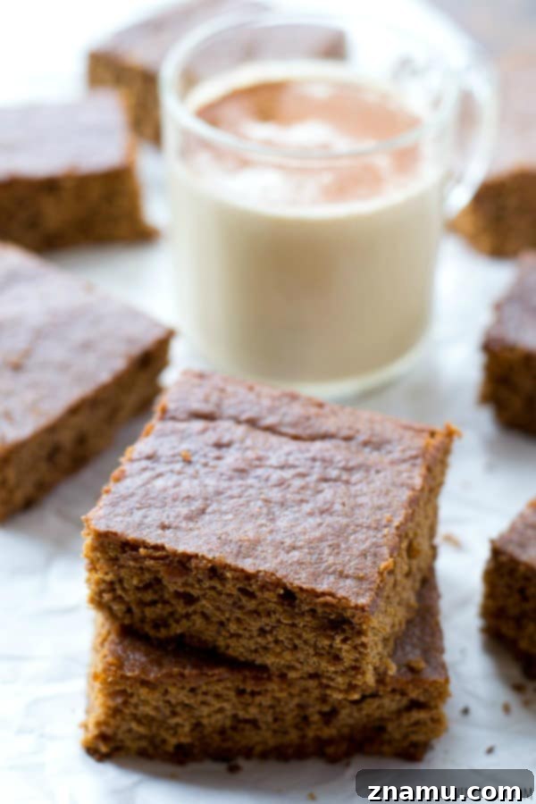 Grandma's Gingerbread Cake 5 A warm slice of old-fashioned gingerbread cake pairs perfectly with a cold glass of eggnog for a true holiday treat. @WholeHeavenly