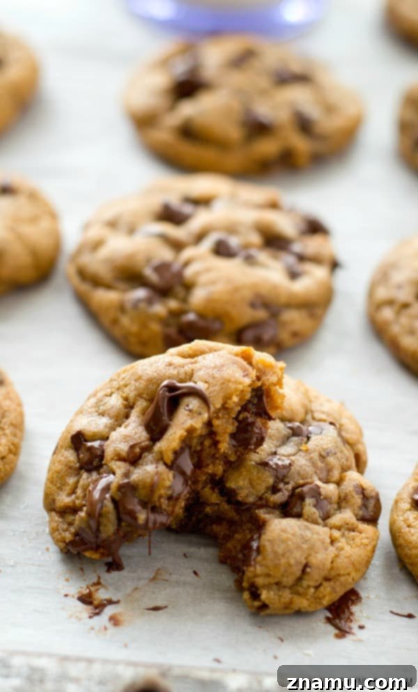 Tropical Chocolate Chip Cookies 5 These classic chocolate chip cookies are seriously so thick and chewy you'd never guess that they're made healthy with coconut oil and contain NO butter! @WholeHeavenly