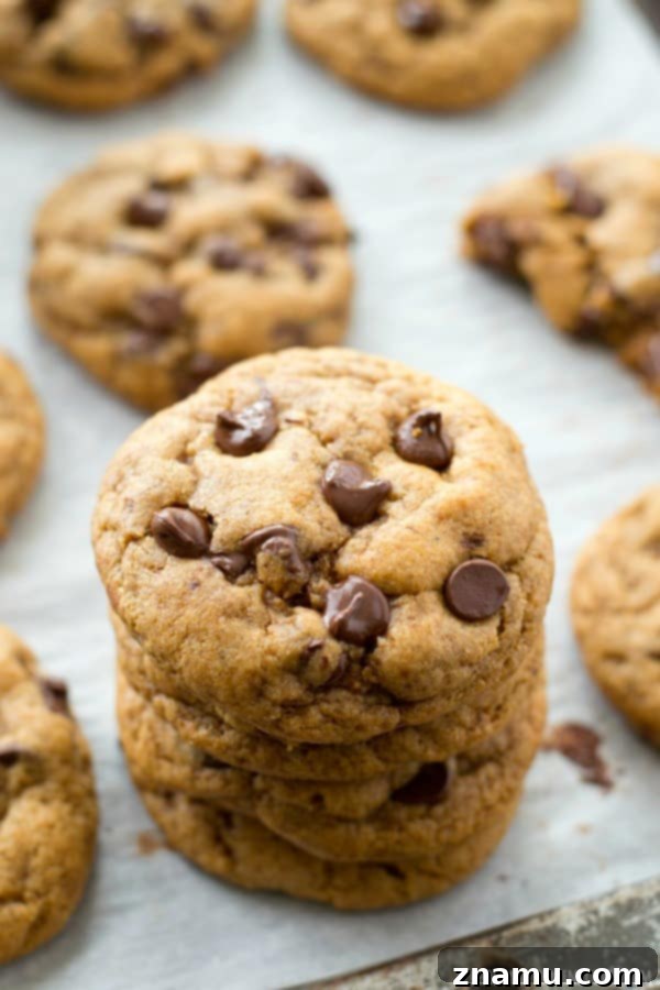 Tropical Chocolate Chip Cookies 6 These classic chocolate chip cookies are seriously so thick and chewy you'd never guess that they're made healthy with coconut oil and contain NO butter! @WholeHeavenly
