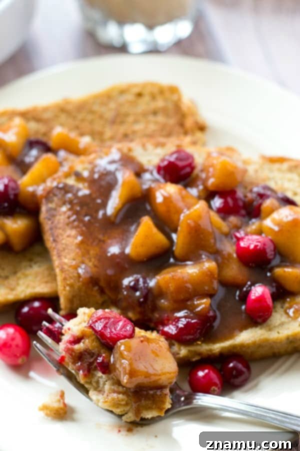 Spiced Eggnog French Toast with Tart Cranberry Apple Syrup 10 Delicious Eggnog French Toast with Cranberry-Apple Syrup